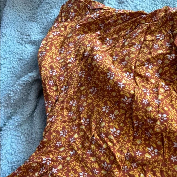 Floral Brown Women's babydoll dress - Picture 5 of 5